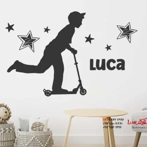 استیکر دیواری کودک با اسم رولر