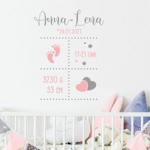 استیکر دیواری کودک با نام دلخواه