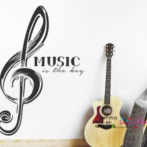 عکس برچسب استیکر دیواری موسیقی کلید ماجرا است