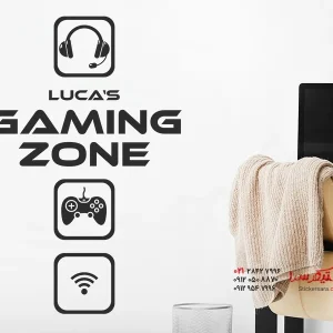 برچسب دیواری Gaming Zone با نام دلخواه