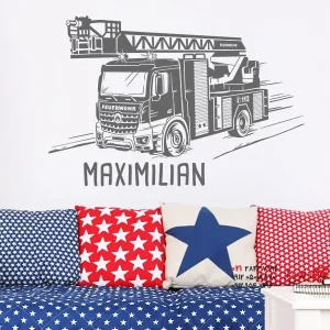 برچسب دیواری آتش نشانی با نام دلخواه