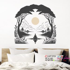 عکس برچسب دیواری آرامش و آسودگی