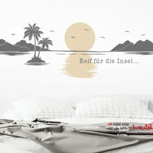 عکس برچسب دیواری آماده برای جزیره