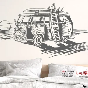 عکس برچسب دیواری اتوبوس موج‌سوار