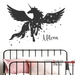 برچسب دیواری اسب پرنده با ستاره