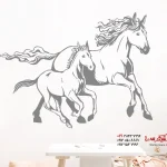برچسب دیواری اسب‌ها در باد