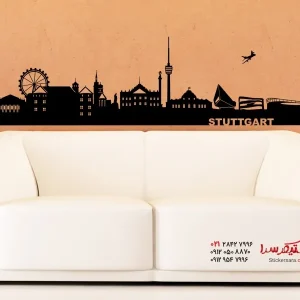 عکس برچسب دیواری اسکای‌لاین اشتوتگارت