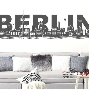 عکس برچسب دیواری اسکای‌لاین برلین