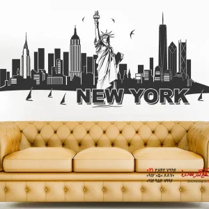 عکس برچسب دیواری اسکای‌لاین نیویورک
