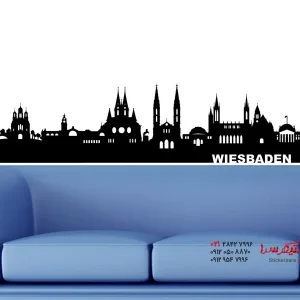 عکس برچسب دیواری اسکای‌لاین ویسبادن