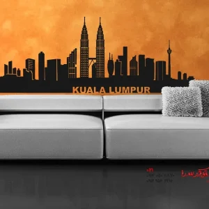 عکس برچسب دیواری اسکای‌لاین کوالالامپور