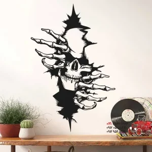 عکس برچسب دیواری اسکلتی در دیوار