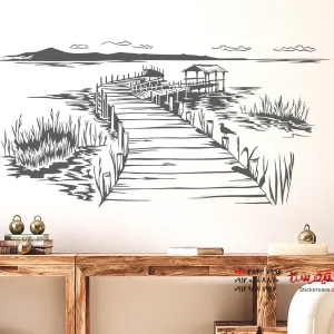 عکس برچسب دیواری اسکله به دریا