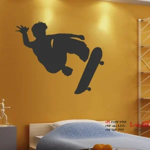 برچسب دیواری اسکیت باز باحال