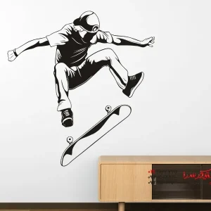 برچسب دیواری اسکیت باز