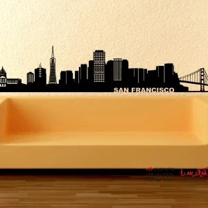 عکس برچسب دیواری افق سانفرانسیسکو