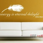 برچسب دیواری انرژی لذت ابدی است
