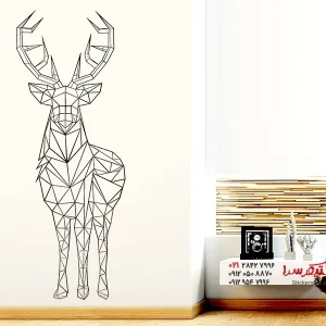 برچسب دیواری اوریگامی گوزن