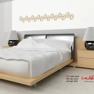 عکس برچسب دیواری با حاشیه موج دار