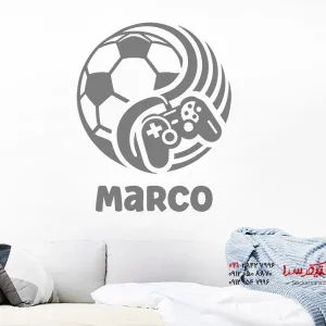 برچسب دیواری بازی فوتبال با نام