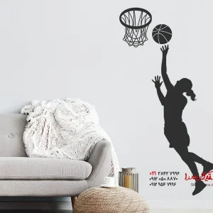 برچسب دیواری بازیکن بسکتبال