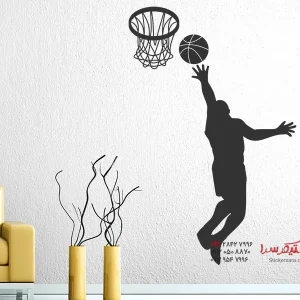 عکس برچسب دیواری بازیکن بسکتبال