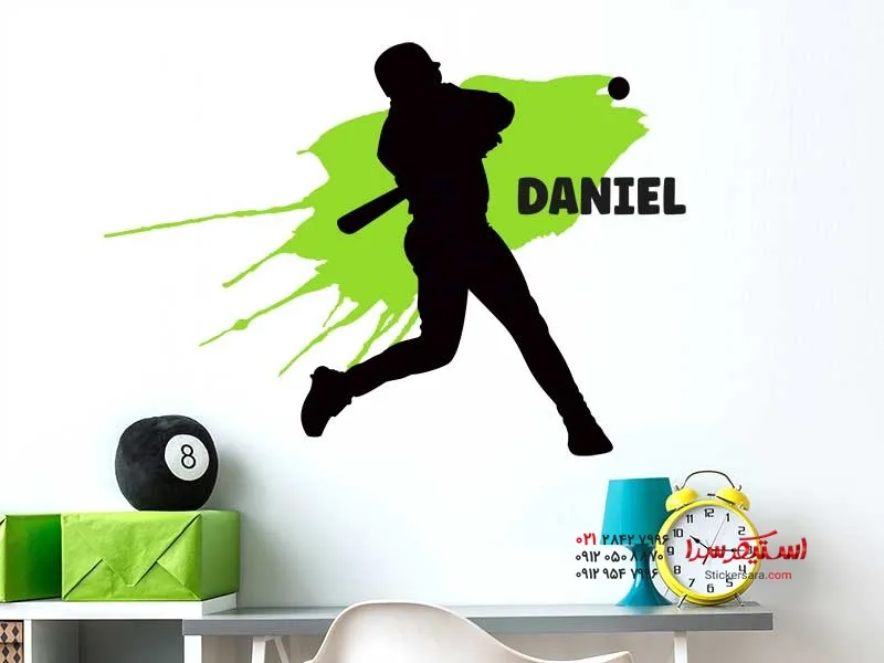 برچسب دیواری بازیکن بیسبال با نام_3 برچسب دیواری بازیکن بیسبال با نام