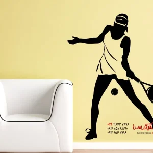 برچسب دیواری بازیکن تنیس