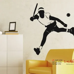 عکس برچسب دیواری بازیکن تنیس