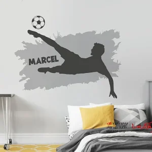 برچسب دیواری بازیکن فوتبال با قابلیت پخش رنگ