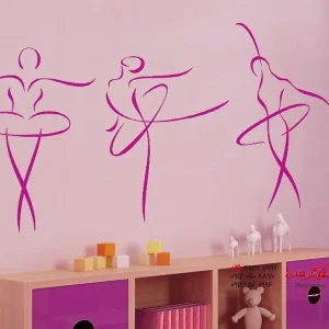 برچسب دیواری بالرین‌ها