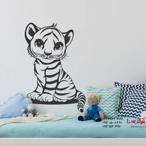 برچسب دیواری ببر ناز