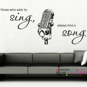 عکس برچسب دیواری برای کسانی که آرزوی آواز خواندن دارند..._