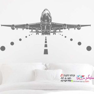 عکس برچسب دیواری برخاستن هواپیما