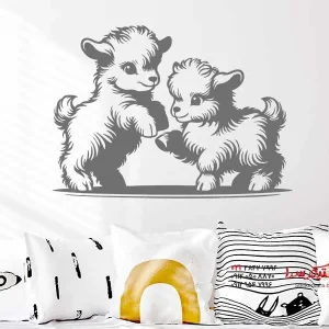 برچسب دیواری بره‌های ناز