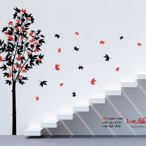 عکس برچسب دیواری برگ درخت