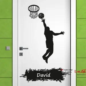 برچسب دیواری بسکتبال با نام