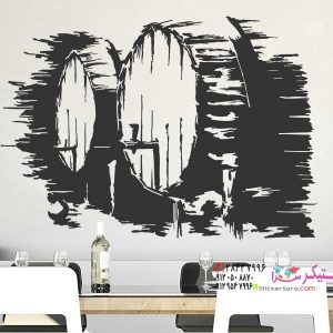 عکس برچسب دیواری بشکه‌های شراب