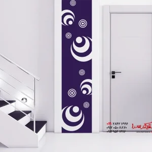 برچسب دیواری بنر دیواری طرح دایره‌های رترو