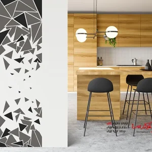 برچسب دیواری بنر مثلث‌های جذاب