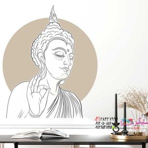 عکس برچسب دیواری بودا در آفتاب