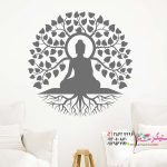 عکس برچسب دیواری بودا درخت زندگی