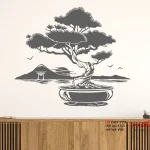عکس برچسب دیواری بونسای