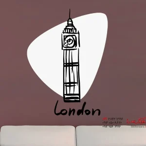 عکس برچسب دیواری بیگ بن دو رنگ