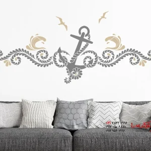 برچسب دیواری تزئینی با لنگر