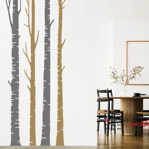 عکس برچسب دیواری تنه درخت توس