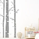 عکس برچسب دیواری توس