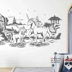 برچسب دیواری تک شاخ های مسحور
