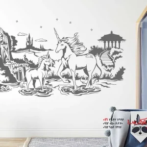 برچسب دیواری تک شاخ های مسحور