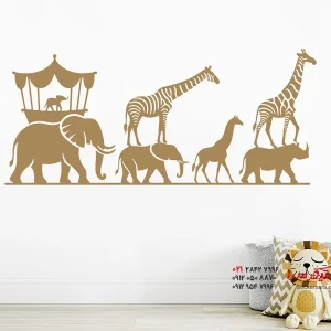 برچسب دیواری جامعه حیوانات خنده دار